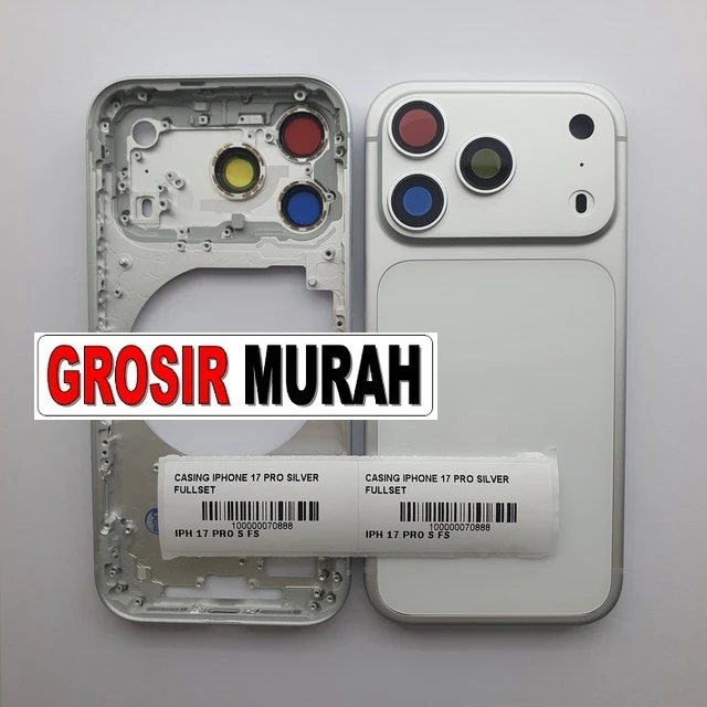 Casing iPhone 17 Pro Silver Fullset