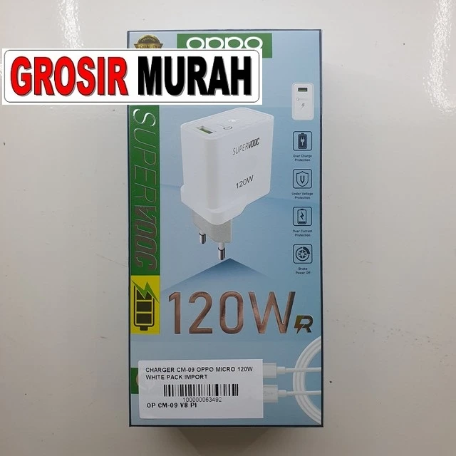 Charger CM-09 Oppo Micro 120W White Pack Import