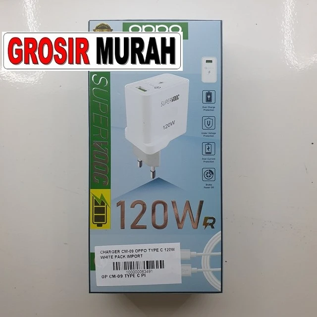 Charger CM-09 Oppo Type C 120W White Pack Import