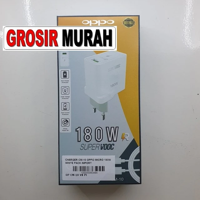 Charger CM-10 Oppo Micro 180W White Pack Import