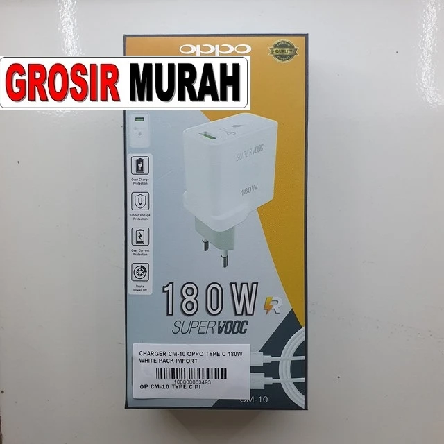 Charger CM-10 Oppo Type C 180W White Pack Import