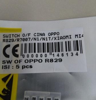 SWITCH ON OFF OPPO R829