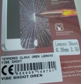 TEMPERED GLASS LENOVO VIBE SHOOT