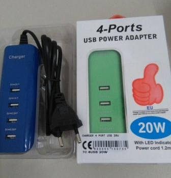 CHARGER 4 PORT USB 20W