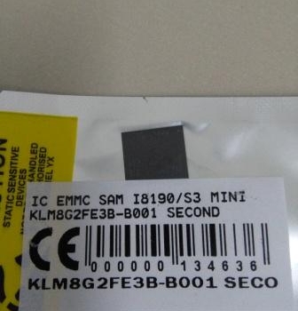 IC EMMC SAMSUNG I8190 S3 MINI KLM8G2FE3B-B001 SECOND