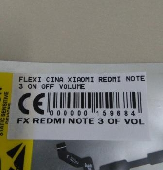 FLEXIBEL XIAOMI REDMI NOTE 3 ON OFF VOLUME