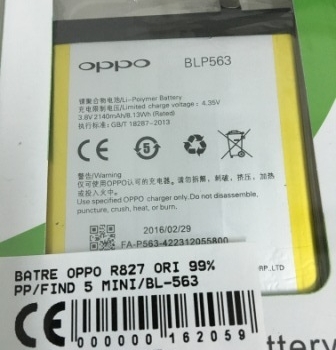 BATRE OPPO R827-OPPO FIND 5 MINI-BL563