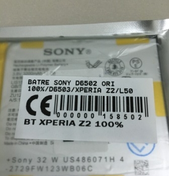 BATRE SONY XPERIA Z2-SONY D6502-SONY D6503