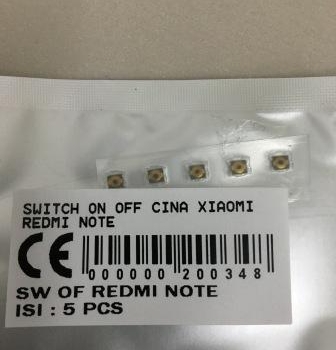 SWITCH ON OFF XIAOMI REDMI NOTE