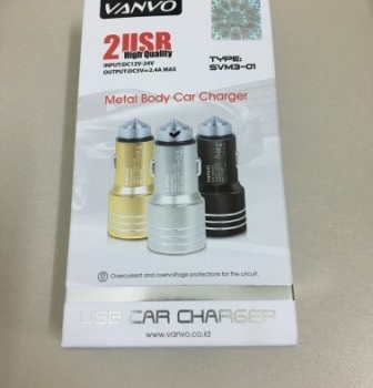 USB CHARGER MOBIL VANVO METAL SVM3-01