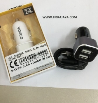 Usb Charger Mobil 2.4A Vooco Black C01