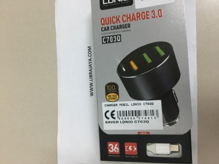 Charger Mobil Ldnio C703Q Tc Casan usb Car Adaptor charger Spare Part Hp Grosir