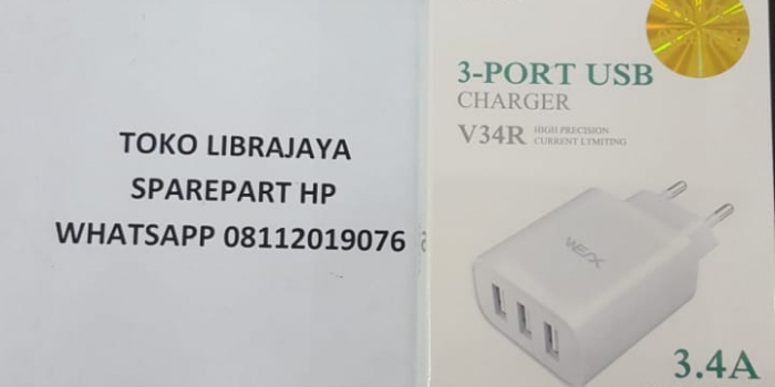 Adaptor Charger V34R 3-Port Usb 3.1A Wex