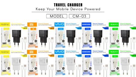 CHARGER CM-03 REALME MICRO BLACK-1USB Toko Libra Jaya CHARGER CM-03 REALME MICRO BLACK-1USB Toko Libra Jaya