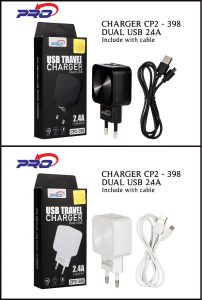 CHARGER CP2-398 MICRO BLACK PRO-2.4A 2USB