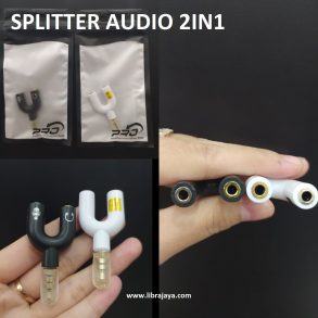 harga splitter audio 2in1 plastik