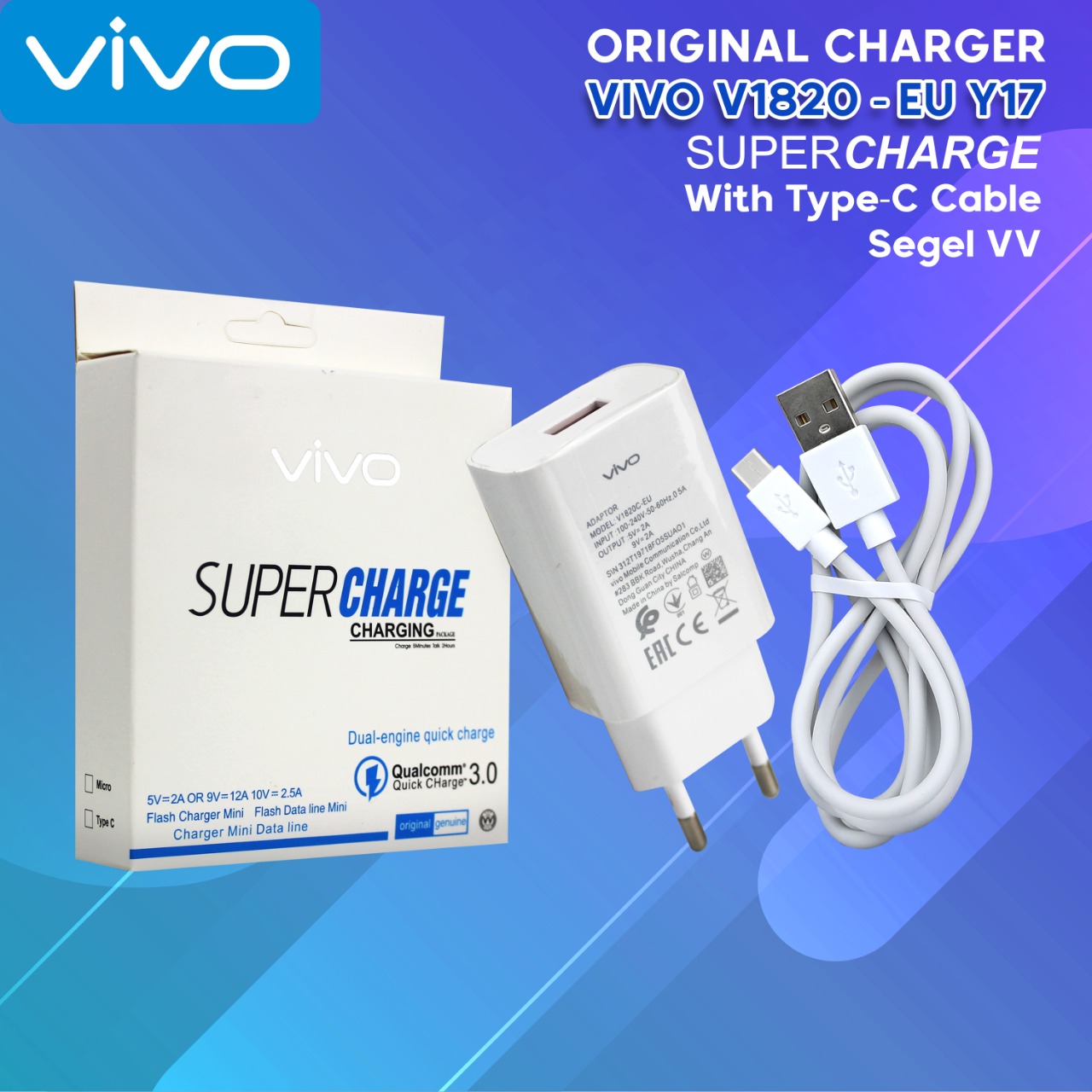 CHARGER-VIVO-Y17-TYPE-C-V1820C-EU-FAST CHARGING