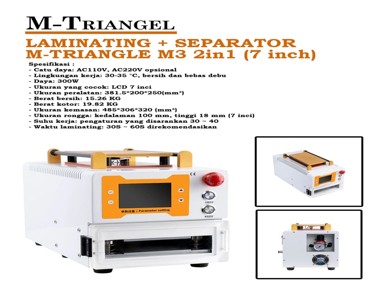 LAMINATING-SEPARATOR-M-TRIANGLE-M3-2-IN-1-7-INCH
