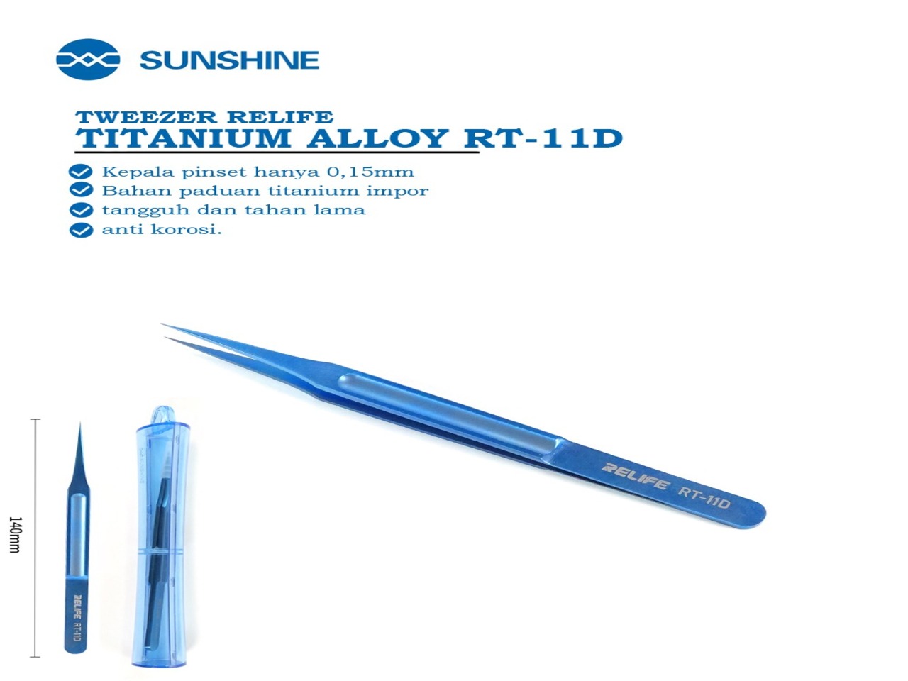 PINSET-RELIFE-TITANIUM-ALLOY-RT-11D