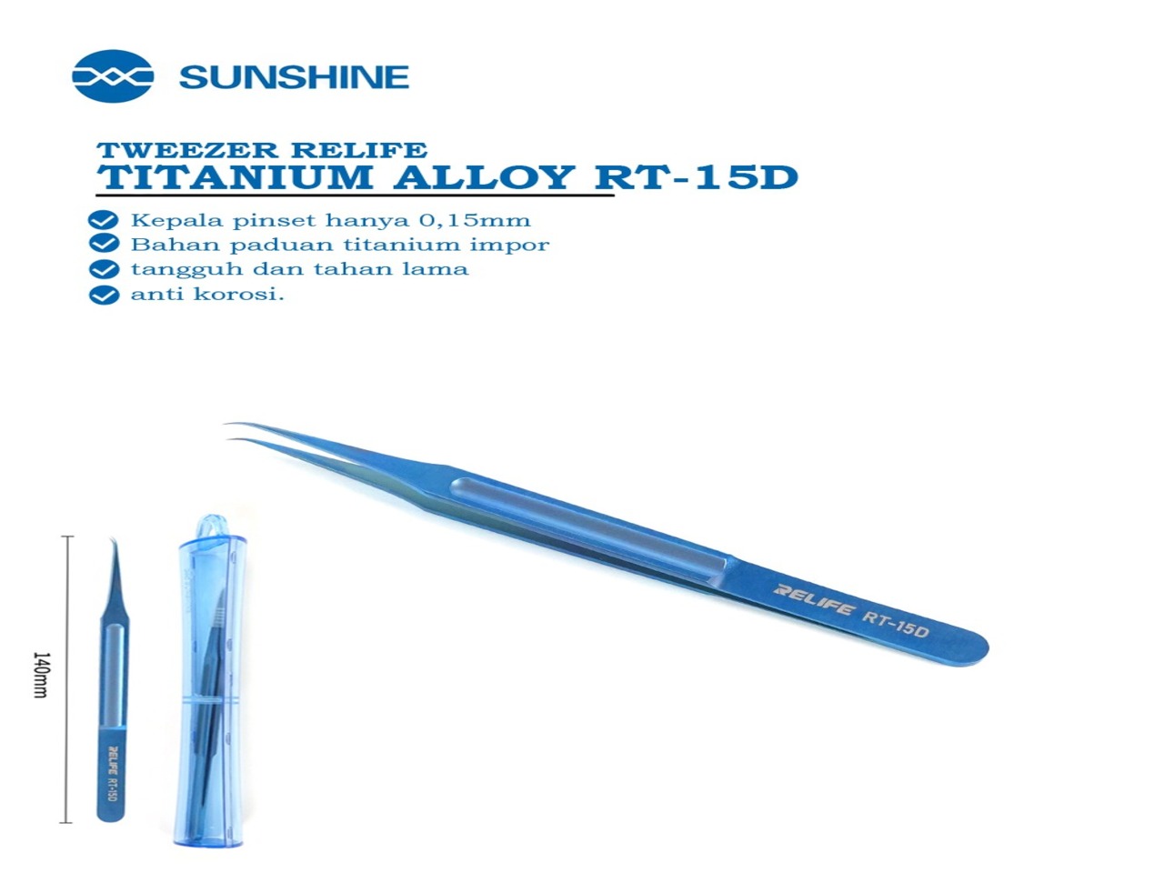 PINSET-RELIFE-TITANIUM-ALLOY-RT-15D