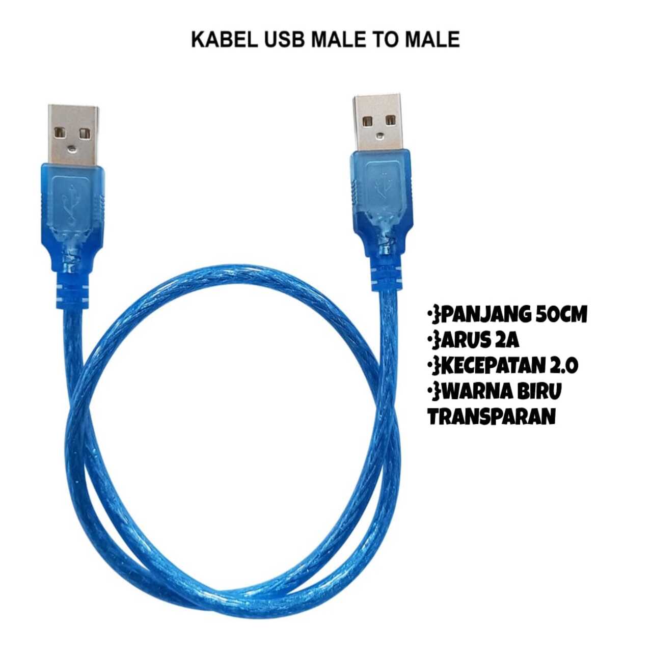 KABEL-USB-MALE-TO-MALE-50CM