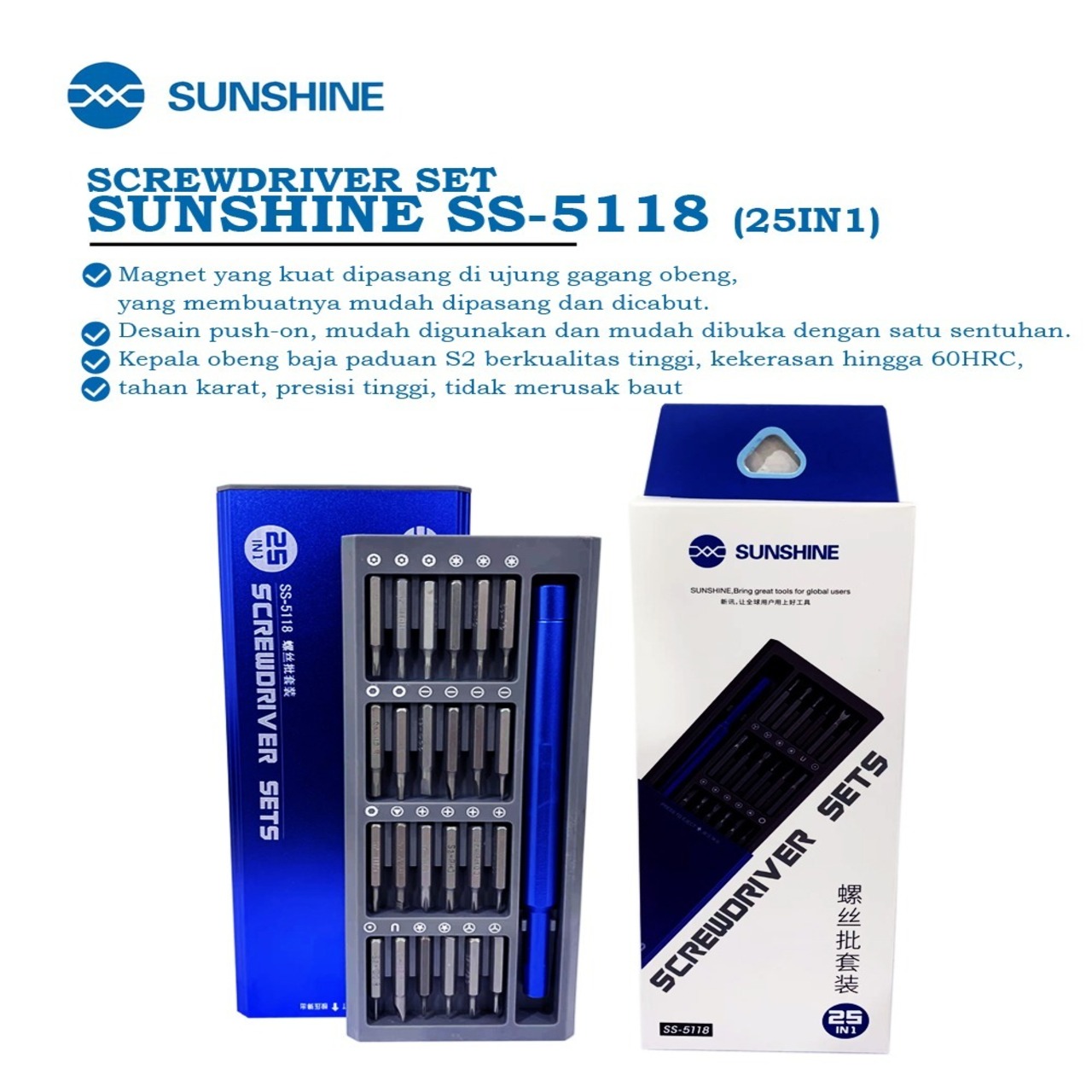 OBENG SET SUNSHINE SS-5118 25 IN 1