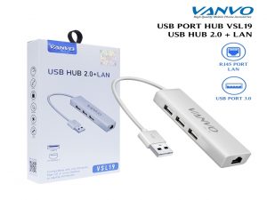 USB HUB VANVO VSL19 3 USB-RJ45 PORT LAN