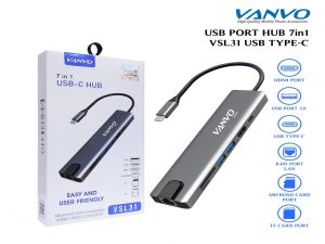 USB HUB VANVO VSL31 TYPE C-7 IN 1
