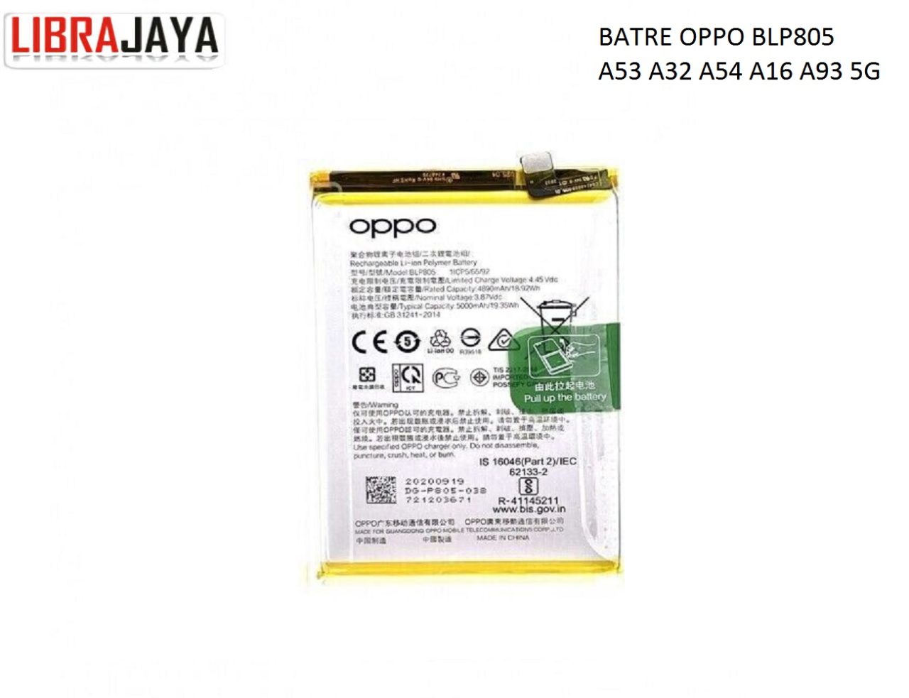 BATRE OPPO BLP805 A53 A32 A54 A16 A93 5G