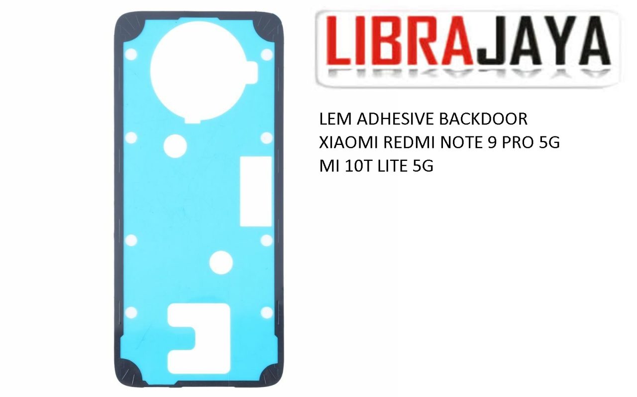 LEM ADHESIVE BACKDOOR XIAOMI REDMI NOTE 9 PRO 5G BLACK MI 10T LITE 5G