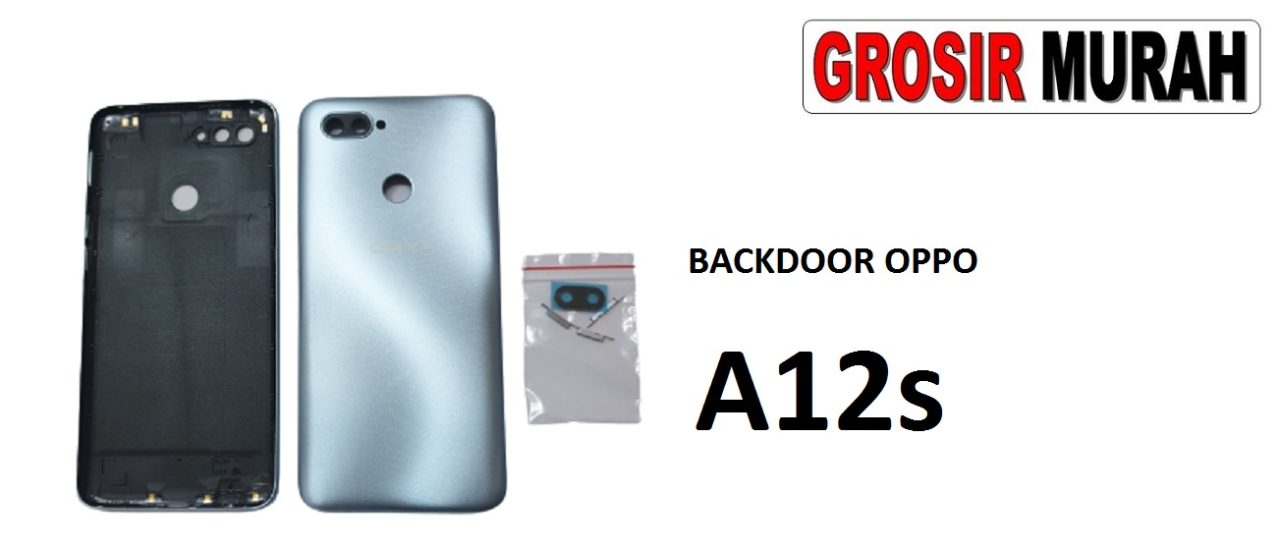 BACKDOOR OPPO A12S Back Battery Cover Rear Housing Tutup Belakang Baterai Grosir Aksesoris hp