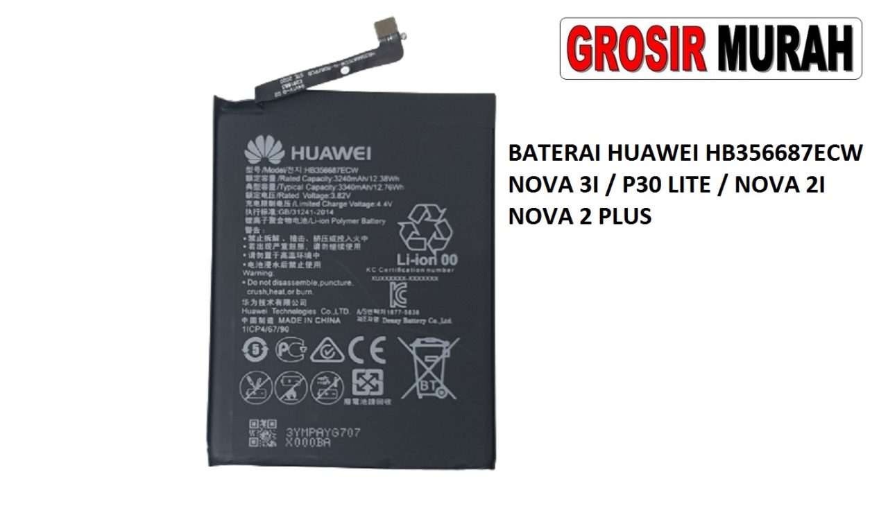 BATERAI HUAWEI HB356687ECW NOVA 3I NOVA 2I NOVA 2 PLUS P30 LITE Batre Battery Grosir Sparepart hp