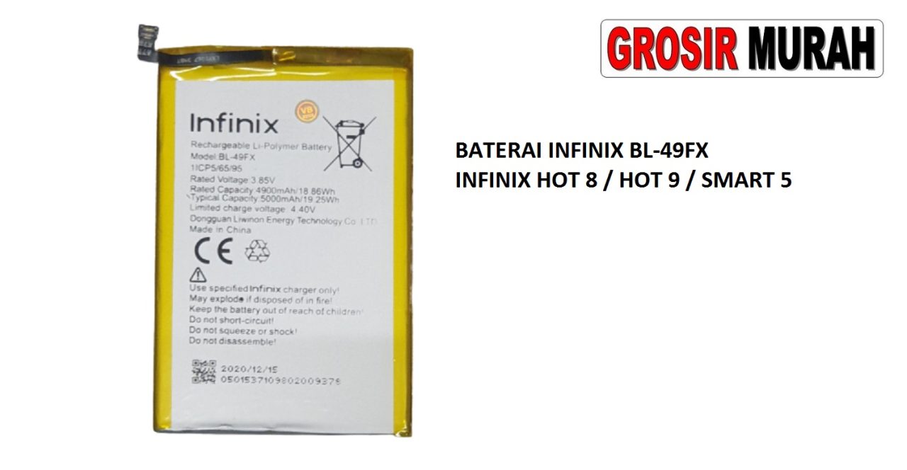 BATERAI INFINIX BL-49FX INFINIX HOT 8 HOT 9 SMART 5 Batre Battery Grosir Sparepart hp