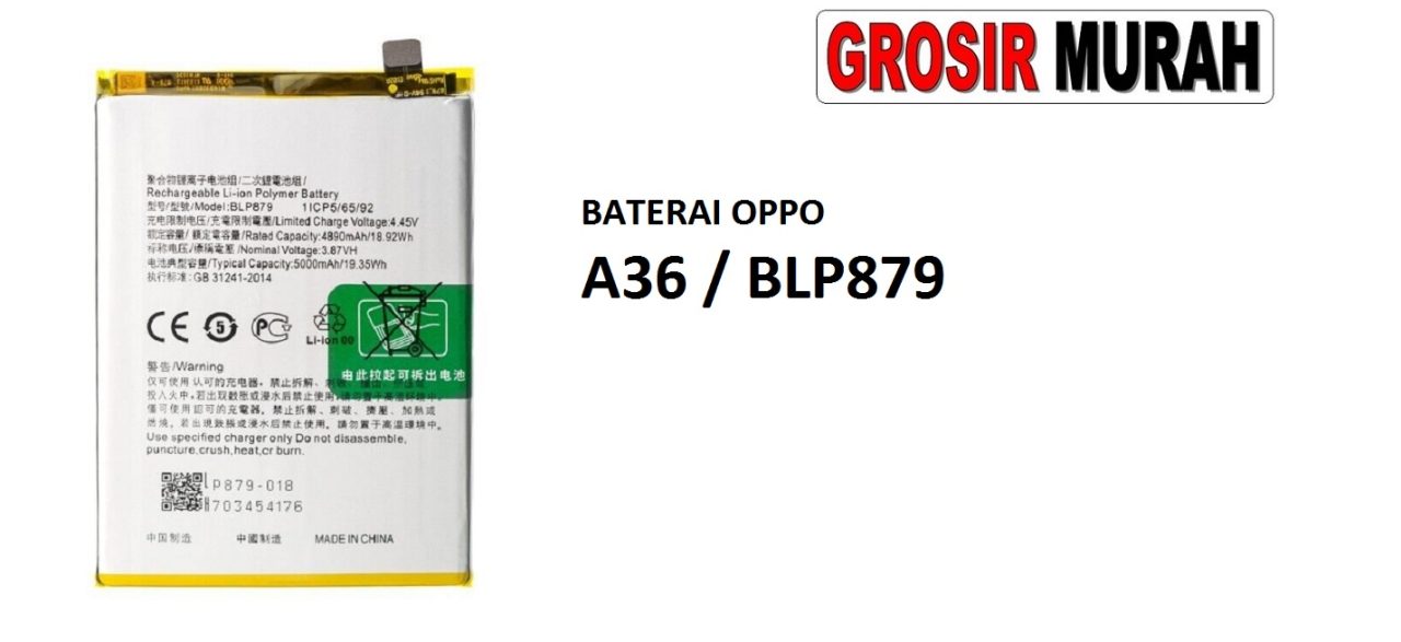 BATERAI OPPO BLP879 OPPO A36 Batre Battery Grosir Sparepart hp