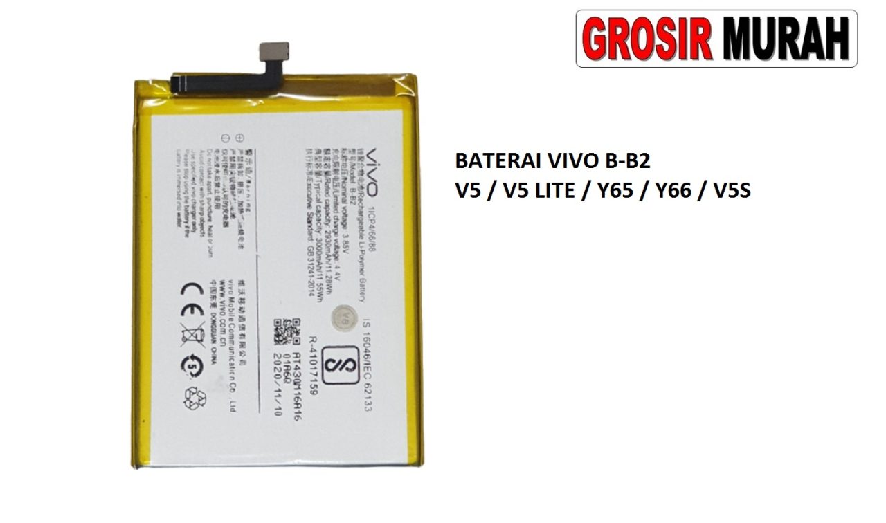 BATERAI VIVO B-B2 V5 V5 LITE Y65 Y66 V5S Batre Battery Grosir Sparepart hp