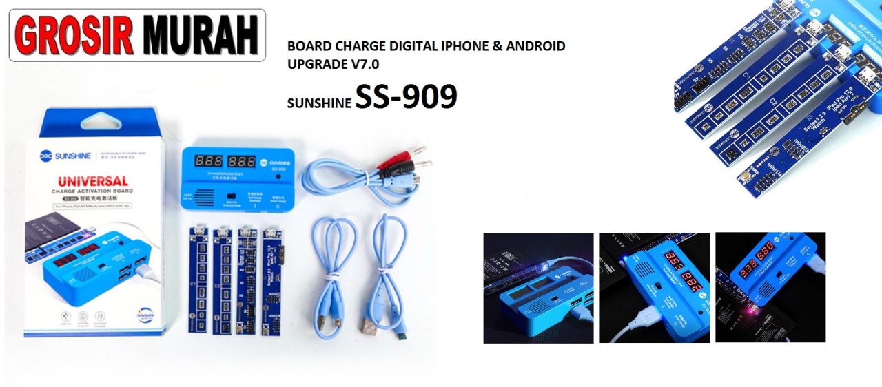 BOARD UNIVERSAL CHARGE DIGITAL SUNSHINE SS-909 UPGRADE V7.0 IPHONE & ANDROID Tool Kit Alat Serpis Spare Part Grosir Sparepart hp