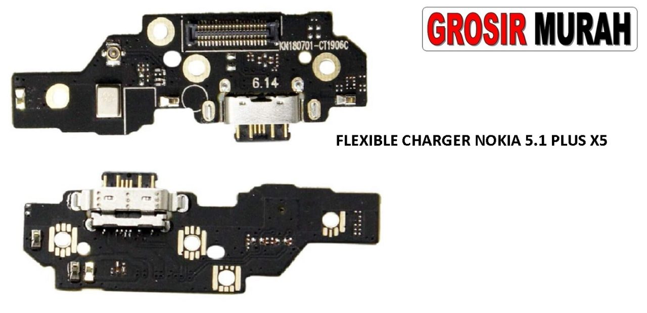 FLEKSIBEL CHARGER NOKIA 5.1 PLUS X5 Flexible Flexibel Fleksi Cas Papan Charging Port Dock Flex Cable Spare Part Grosir Sparepart hp