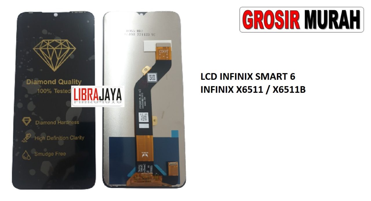 LCD INFINIX SMART 6 INFINIX X6511 X6511B LCD Display Digitizer Touch Screen Spare Part Grosir Sparepart hp