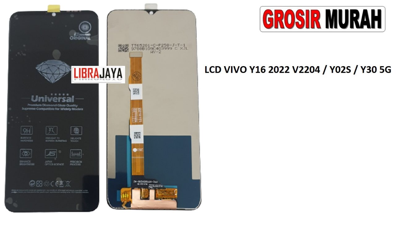 LCD VIVO Y16 2022 V2204 Y02S Y30 5G LCD Display Digitizer Touch Screen Spare Part Grosir Sparepart hp