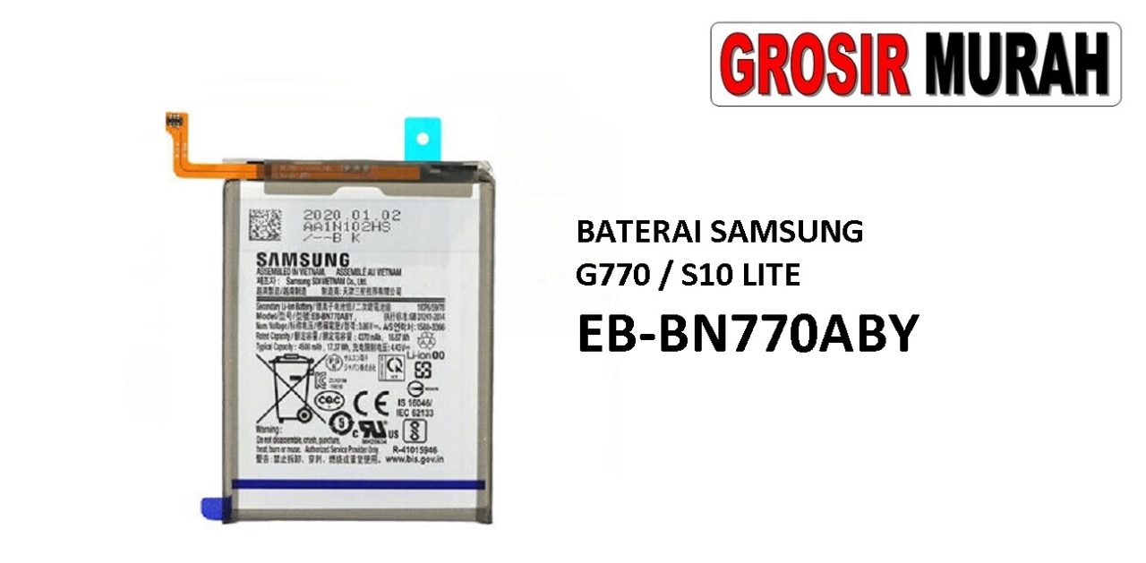 BATERAI SAMSUNG EB-BN770ABY G770 galaxy S10 LITE Batre Battery Grosir Sparepart hp