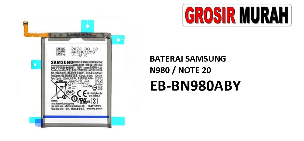 BATERAI SAMSUNG N980 NOTE 20 EB-BN980ABY Batre Battery Grosir Sparepart hp