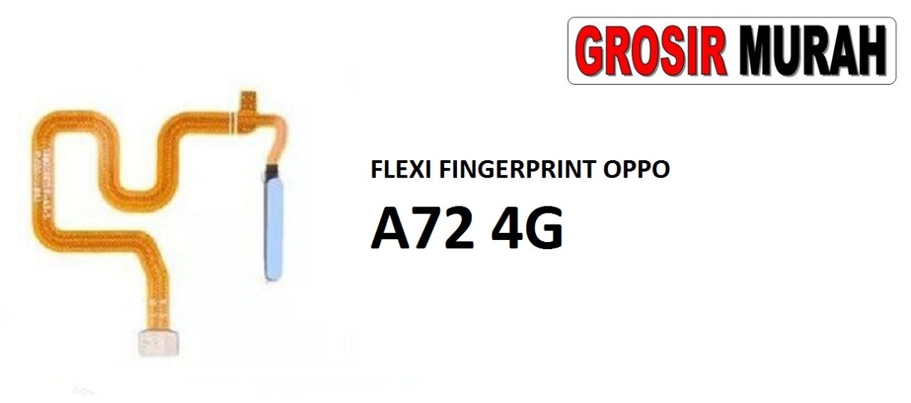 FLEKSIBEL FINGERPRINT OPPO A72 4G BLACK Flexible Flexibel Sidik Jari Home Menu Button Key Power On Off Fingerprint Flex Cable Spare Part Grosir Sparepart hp