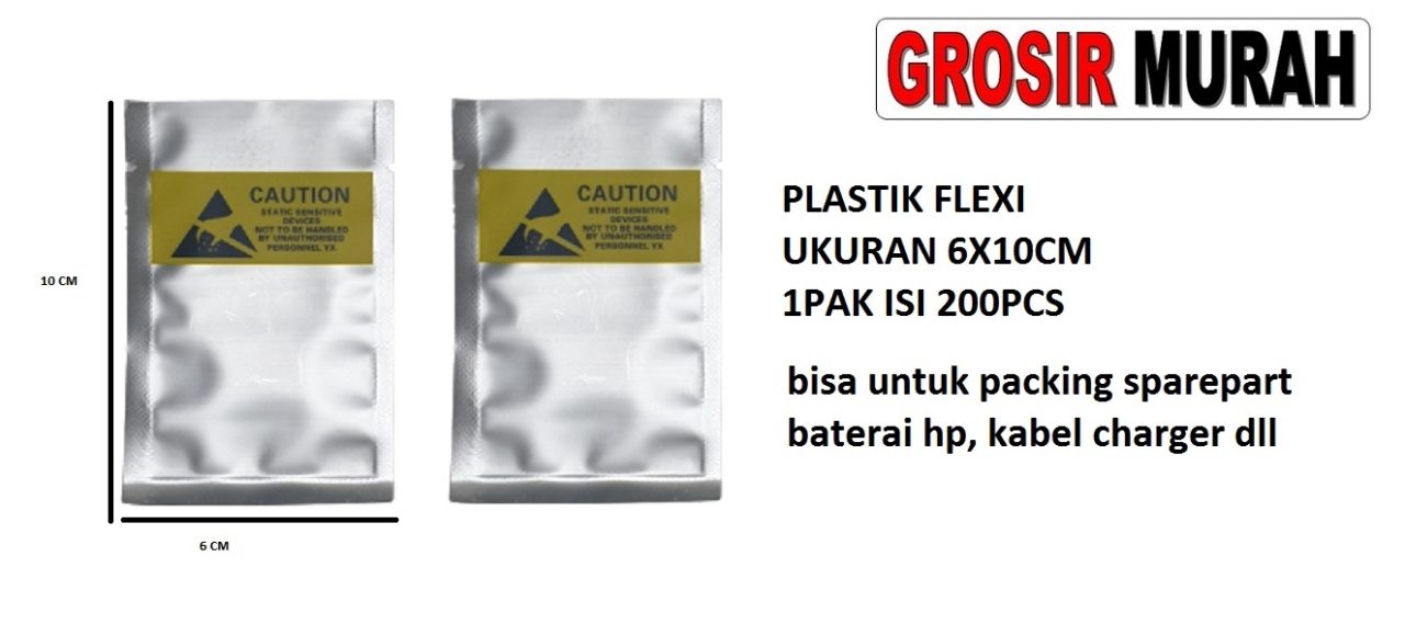 Aluminium Foil Ukuran 6x10cm Plastik Caution Aluminium Foil Alufoil Kemasan Multifungsi Packing Spare Part Terlengkap Toko Grosir Sparepart Hp Jakarta