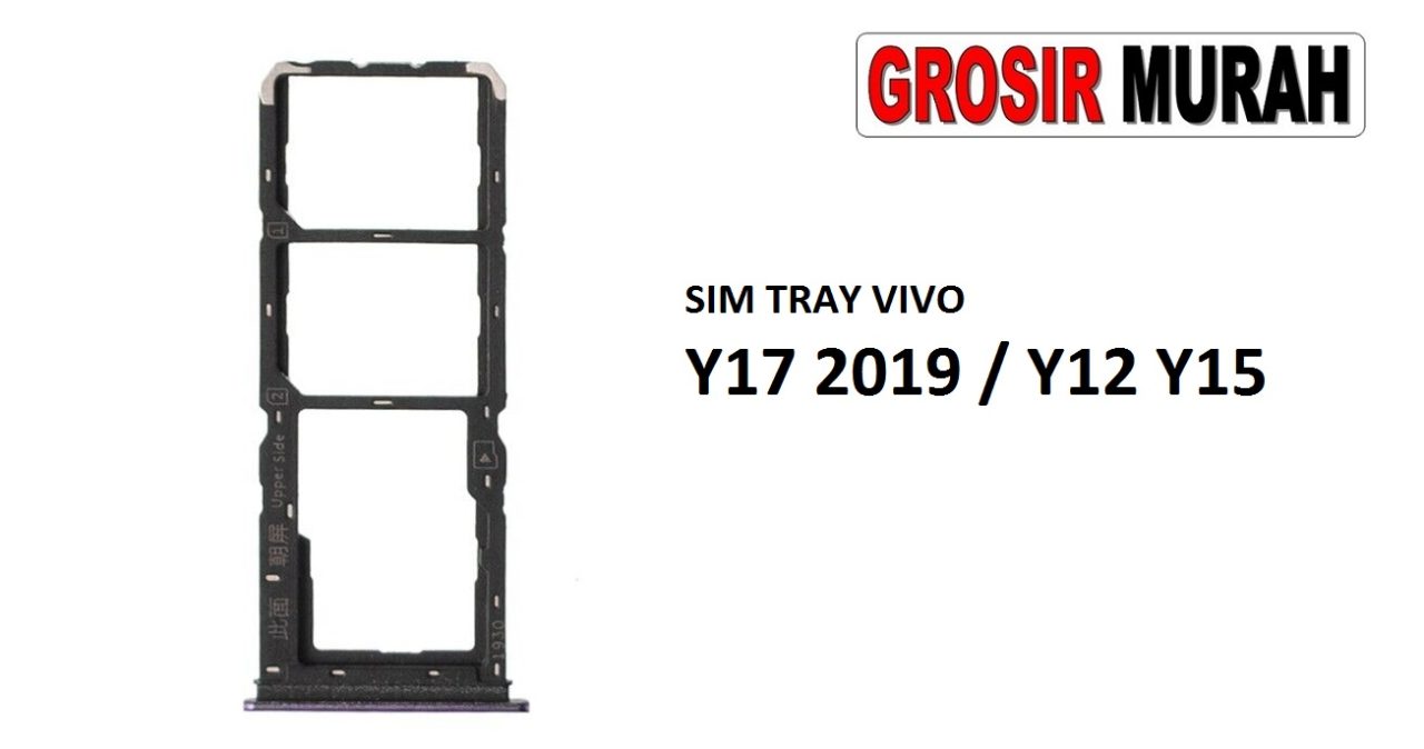 SIM TRAY VIVO Y17 2019 Y12 Y15 Sim Card Tray Holder Simlock Tempat Kartu Sim Spare Part Grosir Sparepart hp