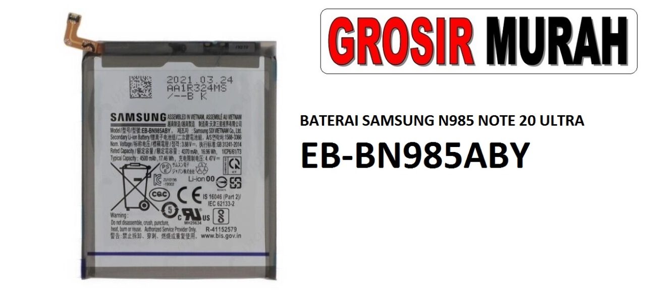 BATERAI SAMSUNG EB-BN985ABY N985 NOTE 20 ULTRA Batre Battery Grosir Sparepart hp