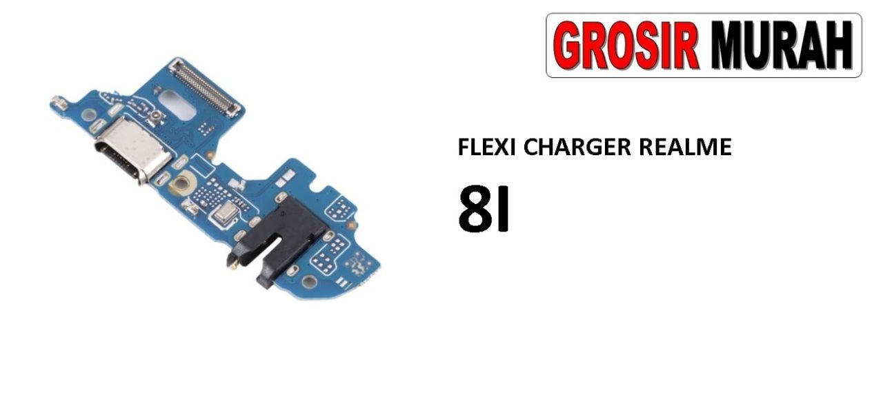 FLEKSIBEL CHARGER REALME 8I CON HF MIC Flexible Flexibel Papan Cas Charging Port Dock Flex Cable Spare Part Grosir Sparepart hp 