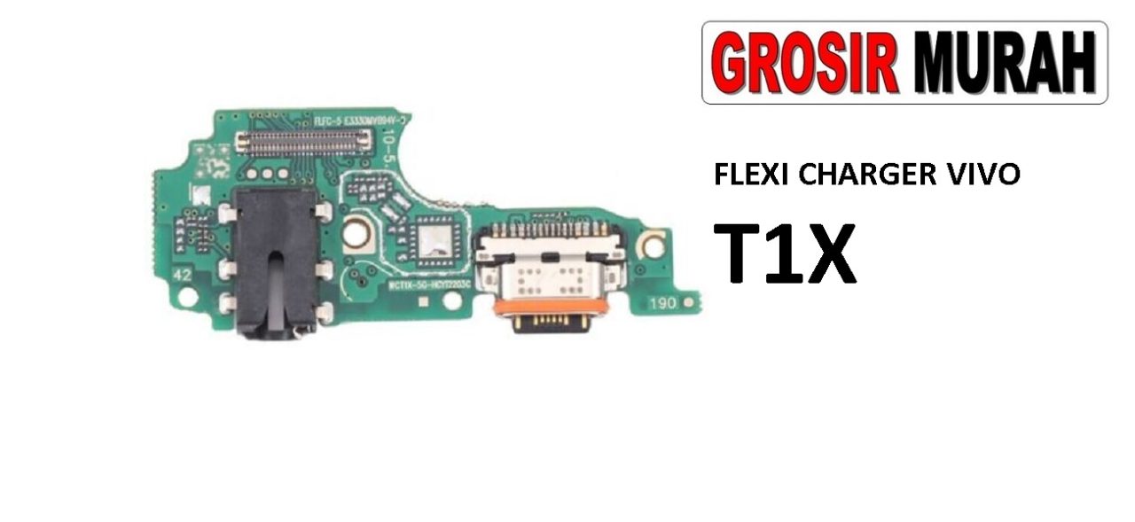 FLEKSIBEL CHARGER VIVO T1X Flexible Flexibel Papan Cas Charging Port Dock Flex Cable Spare Part Grosir Sparepart hp