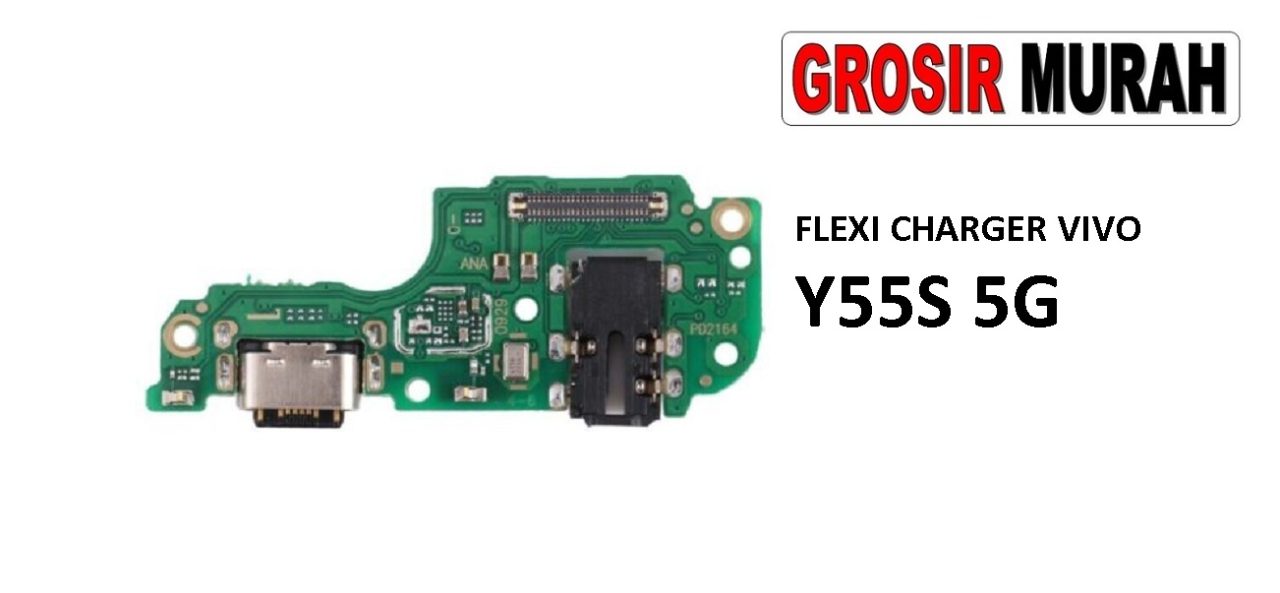 FLEKSIBEL CHARGER VIVO Y55S 5G CON HF MIC Flexible Flexibel Papan Cas Charging Port Dock Flex Cable Spare Part Grosir Sparepart hp