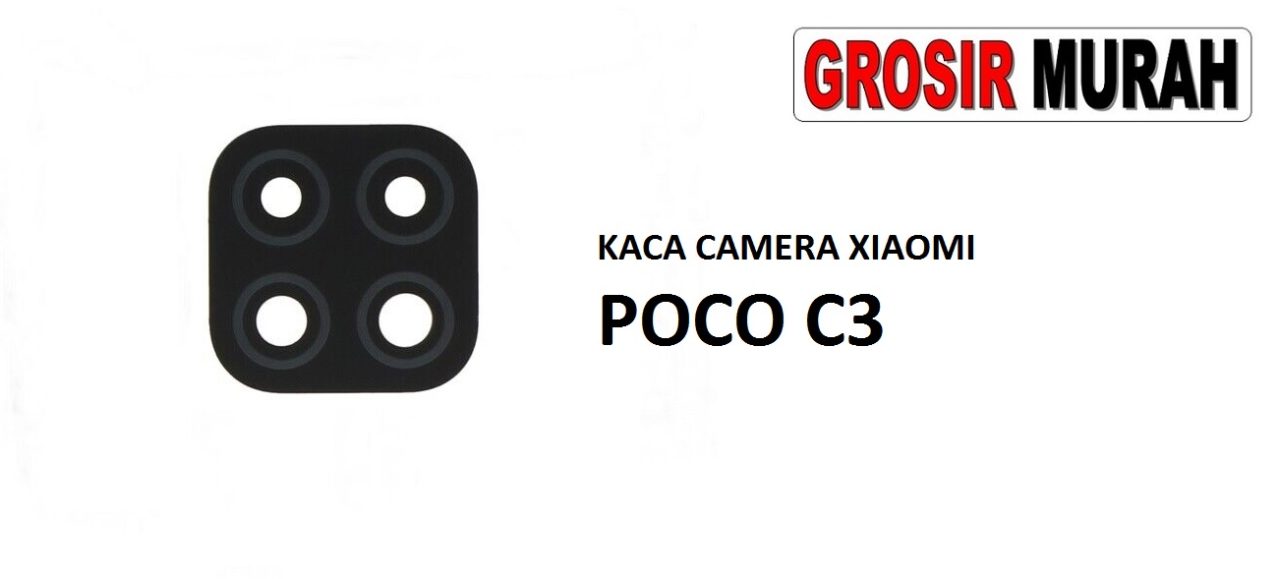 KACA CAMERA XIAOMI POCO C3 Glass Of Camera Rear Lens Adhesive Kaca lensa kamera belakang Spare Part Grosir Sparepart hp