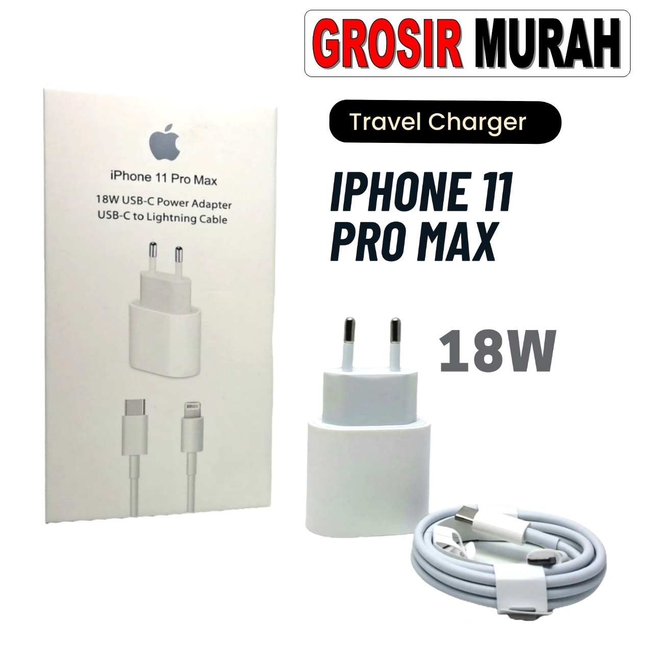 CHARGER IPHONE 11 A1692 18W IPHONE 12 IPHONE 13 Adaptor Charge Fast Charging Casan Spare Part Grosir Sparepart hp